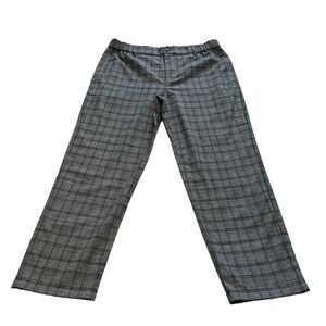 Gender-Neutral Grey Checkered RW&CO. Trouser Pants - Size Large